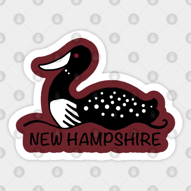 New Hampshire loon Sticker by Zodiart